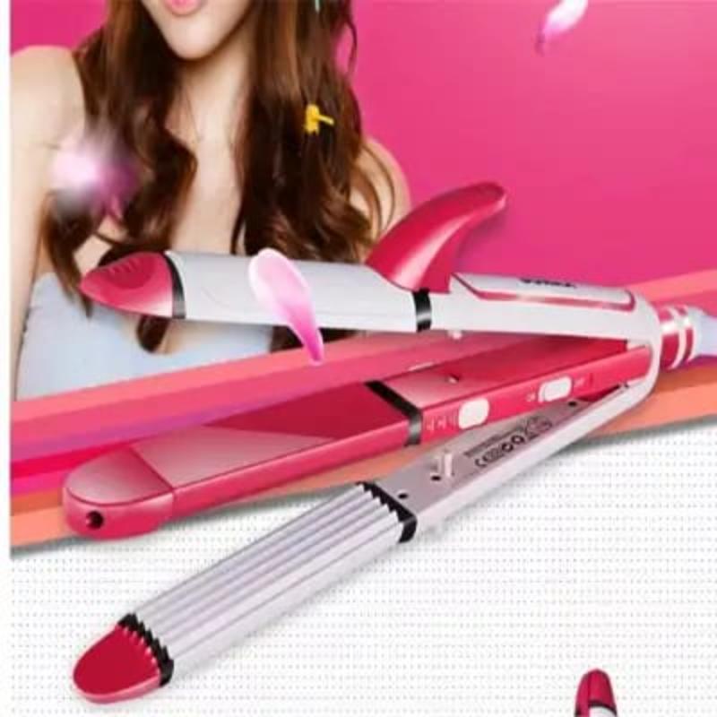 3 in 1 Hair Straightener Curling Iron