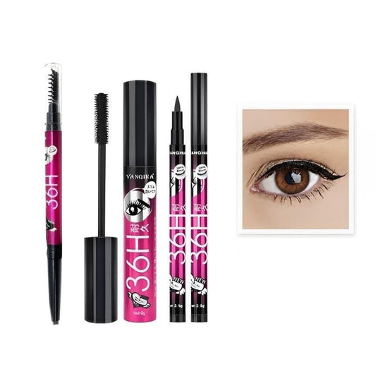 Ultimate 3 in 1 Makeup Deal: Mascara, Eyeliner & Eyebrow Pencil - 3 Pcs